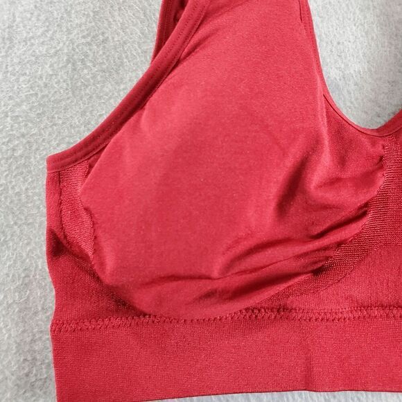 Wacoal Sports Bra Womens 38 Red Stretch Non-Padded Comfortable Full Coverage - Picture 4 of 7